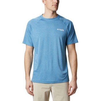 Columbia PFG Terminal Tackle Heather Short Sleeve, Camiseta Blancos Para Hombre | 098425-RXN